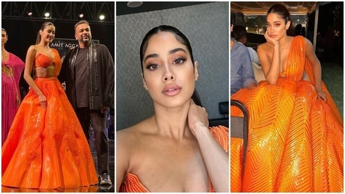 Janhvi Kapoor walks the ramp for Amit Aggarwal. (Instagram) Janhvi Kapoor walks the ramp for Amit Aggarwal. (Instagram)