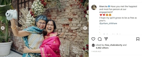 Ira Khan has shared unseen pics from her engagement bash. Ira Khan has shared unseen pics from her engagement bash.
