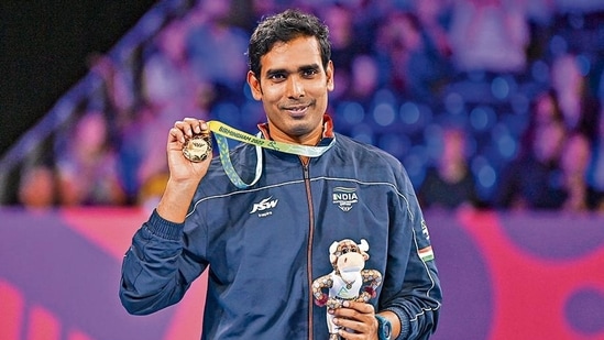 Sharath Kamal won three gold medals in CWG.(HT_PRINT)