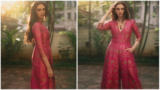The gorgeous Aditi Rao Hydari took pride in wearing Indian handloom to the star-studded and owned her attire like the queen she already is.(Instagram/@aditiraohydari)