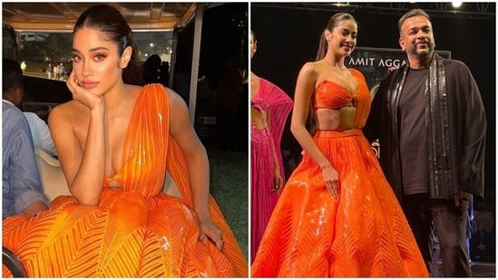 Janhvi Kapoor steals the spotlight with her stunning orange lehenga