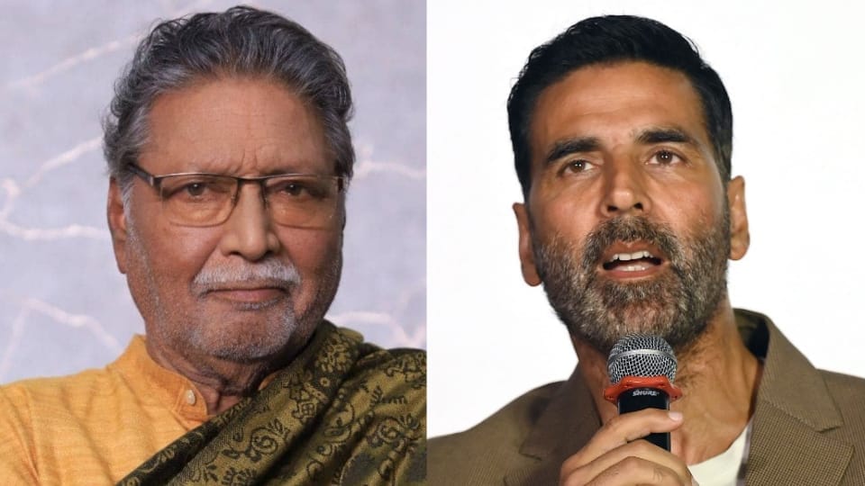 Akshay Kumar took Twitter to pay his tribute to veteran actor Vikram Gokhale. Akshay Kumar took Twitter to pay his tribute to veteran actor Vikram Gokhale.