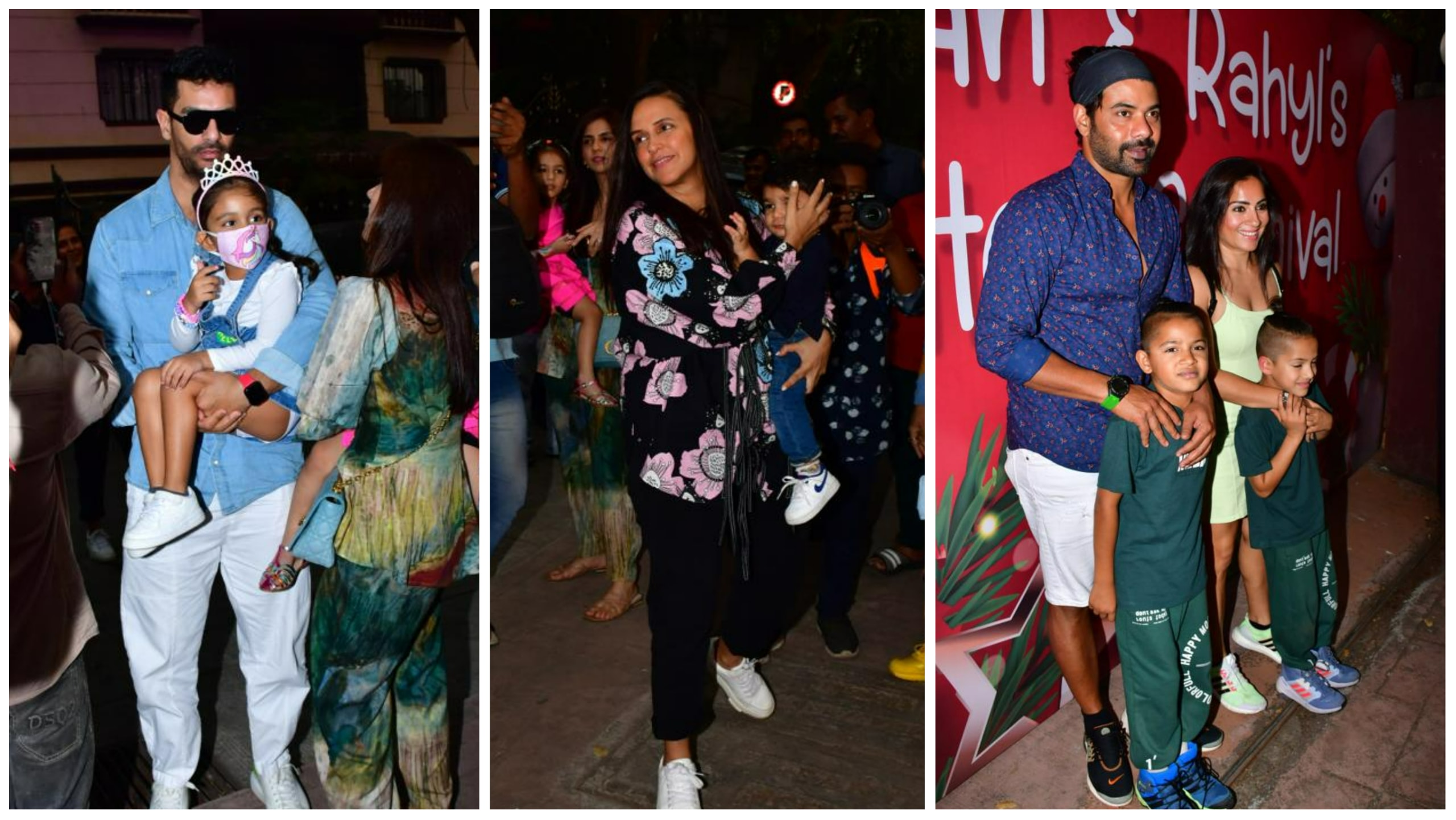 Los hijos de Aishwarya Rai, Aaradhya, Taimur, Jehangir y Tahira Kashyap asisten a la fiesta de cumpleaños del hijo de Riteish Deshmukh. ver fotos