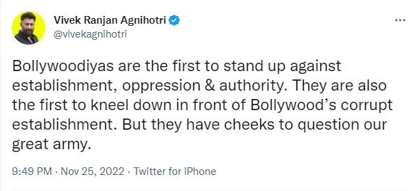 Vivek Agnihotri tweeted over Richa Chadha's Galwan tweet.