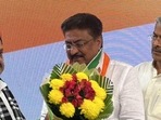 Indranil Rajguru, a Rajkot-based realtor who joined Congress (Twitter/INCGujarat) Indranil Rajguru, a Rajkot-based realtor who joined Congress (Twitter/INCGujarat)