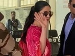 Katrina Kaif flew out of Mumbai on Sunday. Katrina Kaif flew out of Mumbai on Sunday.