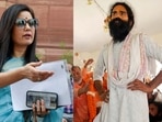 TMC MP Mahua Moitra and yoga guru Baba Ramdev.(PTI, AP) TMC MP Mahua Moitra and yoga guru Baba Ramdev.(PTI, AP)