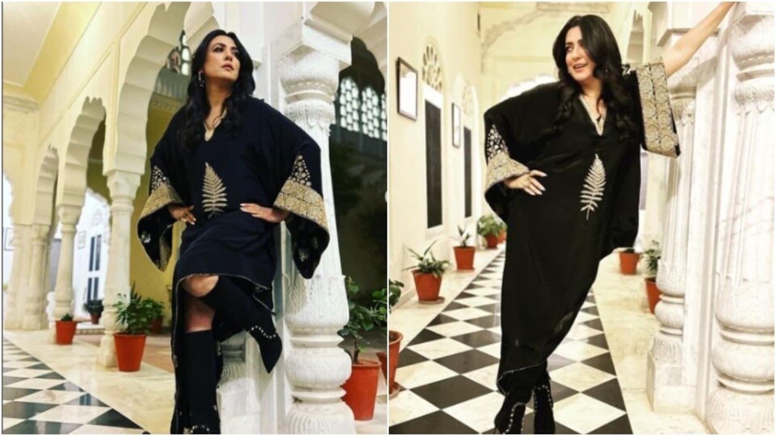 Mini Mathur slays in a Masaba Gupta-designed black and gold dress