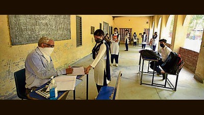 Guest teachers protest in Karnal