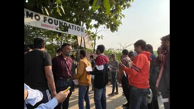 CAT aspirants exiting an exam centre at Jankipuram Extension in Lucknow on Sunday CAT aspirants exiting an exam centre at Jankipuram Extension in Lucknow on Sunday