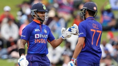 India's Shikhar Dhawan and Shubhman Gill in action during the 2nd ODI match between India and New Zealand, at Seddon Park (ICC Twitter/ANI) India's Shikhar Dhawan and Shubhman Gill in action during the 2nd ODI match between India and New Zealand, at Seddon Park (ICC Twitter/ANI)