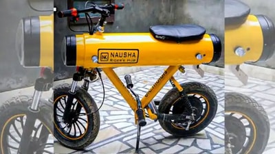 Nausha electric motorcycle provides an affordable option. (Live Hindustan) Nausha electric motorcycle provides an affordable option. (Live Hindustan)