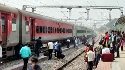 Smoke seen coming from a coach of Bengaluru-Howrah Duronto Express train in Chittoor district.