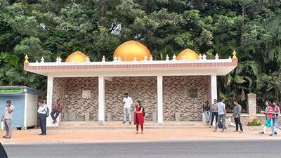 The bus stop was constructed at an estimated cost of ₹10 lakh from the MLA area development grants. (HT Photo) The bus stop was constructed at an estimated cost of ₹10 lakh from the MLA area development grants. (HT Photo)