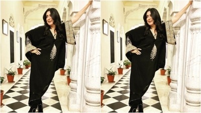 Mini played muse to fashion designer Masaba Gupta and picked a stunning dress from the shelves of House of Masaba. (Instagram/@minimathur) Mini played muse to fashion designer Masaba Gupta and picked a stunning dress from the shelves of House of Masaba. (Instagram/@minimathur)