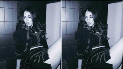 In silver earrings from Azotiique and classic black stilettos with silver ankle straps, Rhea perfectly accessorised her look for the day. (Instagram/@rhea_chakraborty)