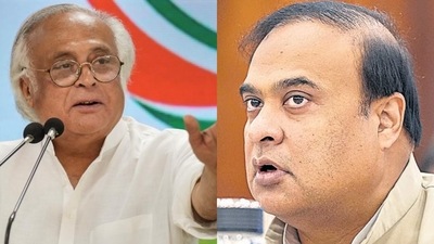 Congress general secretary Jairam Ramesh and Assam chief minister Himanta Biswa Sarma. Congress general secretary Jairam Ramesh and Assam chief minister Himanta Biswa Sarma.