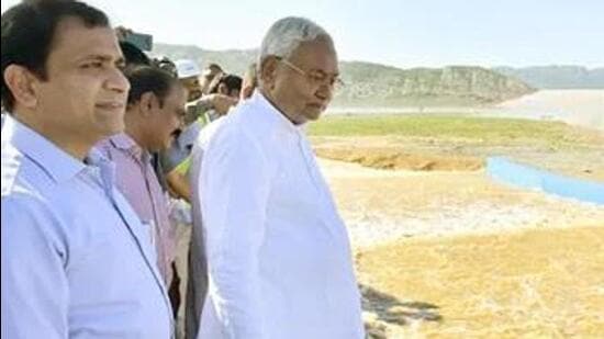 Bihar chief minister Nitish Kumar inaugurated GWSS at Rajgir (HT Photo)
