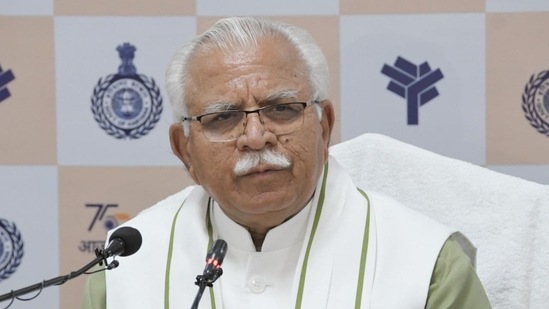 Haryana chief minister Manohar Lal Khattar. Haryana chief minister Manohar Lal Khattar.