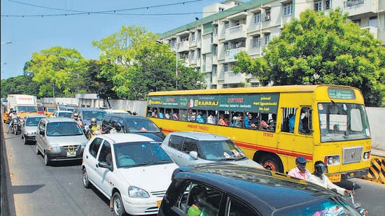 The Zero-Ticket Bus Travel scheme, an election promise of the DMK, was rolled out on May 8 last year a day after M K Stalin was sworn in as chief minister. (HT Archives) The Zero-Ticket Bus Travel scheme, an election promise of the DMK, was rolled out on May 8 last year a day after M K Stalin was sworn in as chief minister. (HT Archives)