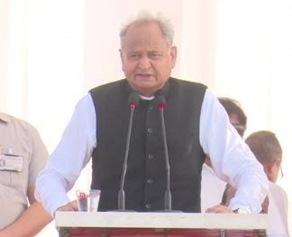 Ashok Gehlot said that Gujarat's voting for Congress would force the BJP to introspect. (ANI Photo)