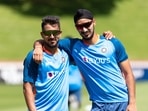 India pacers Arshdeep Singh and Umran Malik during a practice session(BCCI Twitter) India pacers Arshdeep Singh and Umran Malik during a practice session(BCCI Twitter)