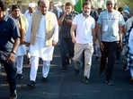 Indore, Nov 26 (ANI): Congress leader Rahul Gandhi with Chhattisgarh Chief Minister Bhupesh Baghel reaches Mhow, the birthplace of Dr BR Ambedkar, during the party's Bharat Jodo Yatra, in Indore on Saturday. (ANI Photo)
(AICC) Indore, Nov 26 (ANI): Congress leader Rahul Gandhi with Chhattisgarh Chief Minister Bhupesh Baghel reaches Mhow, the birthplace of Dr BR Ambedkar, during the party's Bharat Jodo Yatra, in Indore on Saturday. (ANI Photo)
(AICC)