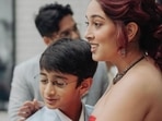 Ira Khan gives a hug to her step brother Azad Rao Khan. Ira Khan gives a hug to her step brother Azad Rao Khan.