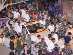 Delhi Chief Minister and AAP Convener Arvind Kejriwal in Surat.(PTI Photo)