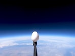 The image, taken from the viral YouTube video, shows the scientist's experiment of dropping an egg from space.