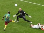 Vincent Aboubakar scores past Serbia's goalkeeper Vanja Milinkovic-Savic during the FIFA World Cup Group G match between Cameroon and Serbia, at the Al Janoub Stadium in Al Wakrah.(AP) Vincent Aboubakar scores past Serbia's goalkeeper Vanja Milinkovic-Savic during the FIFA World Cup Group G match between Cameroon and Serbia, at the Al Janoub Stadium in Al Wakrah.(AP)
