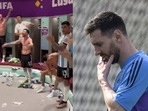 Messi has scored twice in the World Cup thus far Messi has scored twice in the World Cup thus far