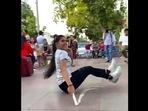 Woman dancing to Twist with jump rope at Delhi's CP. (Twitter/@ajaydewan) Woman dancing to Twist with jump rope at Delhi's CP. (Twitter/@ajaydewan)
