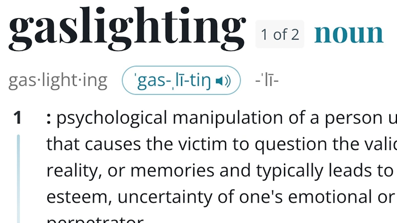 What is gaslighting? MerriamWebster's word of the year World News