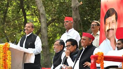 Pragatisheel Samajwadi Party (Lohia) leader Shivpal Singh Yadav addresses a gathering during Mainpuri Lok Sabha bypoll campaign. (PTI File Photo) Pragatisheel Samajwadi Party (Lohia) leader Shivpal Singh Yadav addresses a gathering during Mainpuri Lok Sabha bypoll campaign. (PTI File Photo)