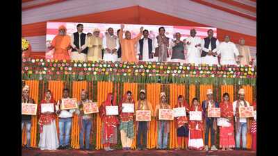 Uttar Pradesh chief minister Yogi Adityanath at a mass marriage ceremony in Gorakhpur on November 28. (HT photo) Uttar Pradesh chief minister Yogi Adityanath at a mass marriage ceremony in Gorakhpur on November 28. (HT photo)
