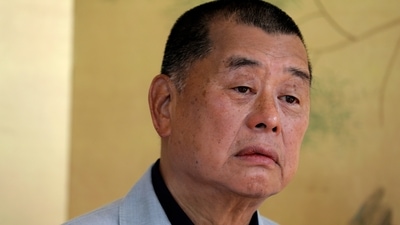 Lai faces a maximum possible life sentence for two counts of conspiracy to commit collusion with foreign countries or external elements. (AP) Lai faces a maximum possible life sentence for two counts of conspiracy to commit collusion with foreign countries or external elements. (AP)