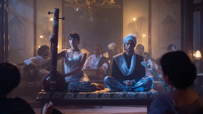 Tripti Dimri and Babil Khan in a still from Qala.