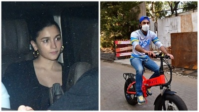 Alia Bhatt seen at Soni Razdan's home; Ranbir Kapoor riding a bike around town. (Varinder Chawla) Alia Bhatt seen at Soni Razdan's home; Ranbir Kapoor riding a bike around town. (Varinder Chawla)