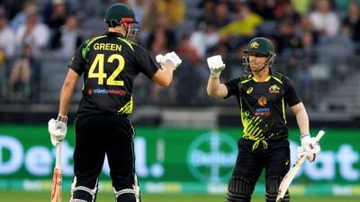 Cameron Green(left) with David Warner (getty images) Cameron Green(left) with David Warner (getty images)