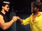 Ayushmann Khurrana fights with Tiger Shroff. Ayushmann Khurrana fights with Tiger Shroff.