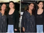 Alia Bhatt glows and smiles brightly while posing with Soni Razdan at Shaheen Bhatt's birthday. Alia Bhatt glows and smiles brightly while posing with Soni Razdan at Shaheen Bhatt's birthday.