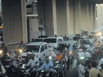The project includes three flyovers in an integrated system to ease traffic in the area. (HT PHOTO)