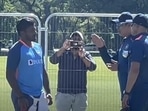 Sanju Samson with VVS Laxman Sanju Samson with VVS Laxman
