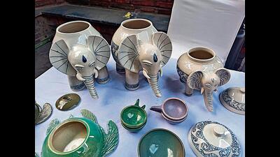 Delhi Blue Pottery Trust’s annual studio pottery festival, CeramicsFest Delhi 2022, features stoneware products, diffusers, decorative elephants, turtles and birds.