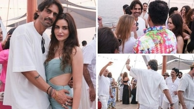 Arjun Rampal celebrates his birthday with girlfriend Gabriella Demetriades. Arjun Rampal celebrates his birthday with girlfriend Gabriella Demetriades.