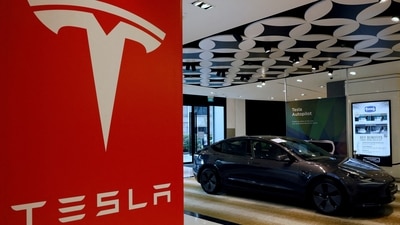 A Tesla model 3 car (REUTERS)