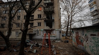 Russia-Ukraine War: A view shows an apartment building damaged by a recent Russian military strike in Kherson. (Reuters)