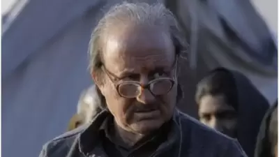 Anupam Kher in a still from The Kashmir Files. Anupam Kher in a still from The Kashmir Files.