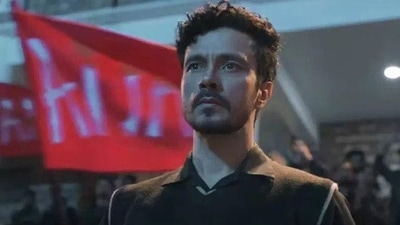 Darshan Kumaar in a still from The Kashmir Files. Darshan Kumaar in a still from The Kashmir Files.